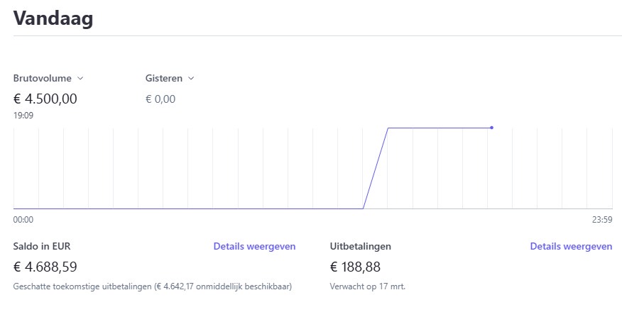 Stripe Vandaag €4.500,00